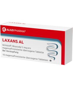 ALIUD PHARMA Laxans AL 10 Tabletten: Abführmittel für Erleichterung des Stuhlgangs bei Verstopfung