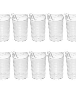 HansaGT Medical Erwachsener Schnabelbecher mit Trinköffnung 200ml Trinkbecher mit Deckel, 10 Stück Farbe wählbar, ideal