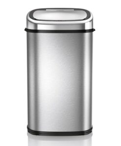 Edelstahl Mülleimer Tower T80901 - Automatisch mit Soft-Close-Funktion, 58 L, Silber Edelstahl Mülleimer Tower T80901