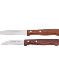GRÄWE 2-TLG Messerset für Küchenprofi im Geschirrspülbecken | GRÄWE Holzfutter Messerschärfer mit 2-TLG Messer inklusiv