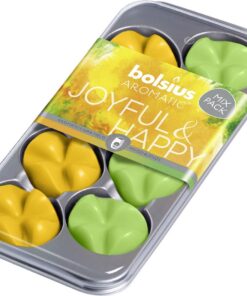 Bolsius Fröhlich und Glücklich 8er-Pack Duftkerzen für Hausbesitzer zur Entspannung undgemütlichen Abends+)nBolsius Frö