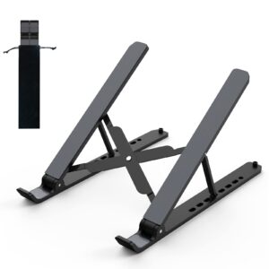 Tonmom Laptop Ständer + Höhenverstellbar + für MacBook Pro/Air, HP, Sony, Dell-Schwarz Tonmom Laptop Ständer + Belüfte