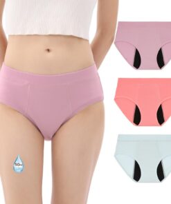 INNERSY Periodenunterschwäsche Mädchen für starke Blutung aus Baumwolle - 10-18 Jahre, 3 Pack, OEKO-TEX STANDARD 100 |