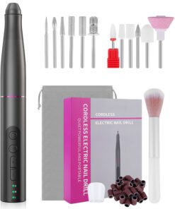 Fräser für Gelnägel 20000u/min + Elektrische Nagelfeile Professionell + Pediküre Maniküre Set für Acrylnägel Nagelhaut +