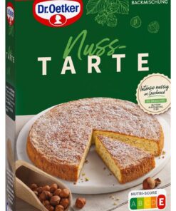 Dr. Oetker Nuss Tarte, einfaches Backen für alle, perfekt für Hausfrauen & Küchenanfänger, 4 x 380 g, intensive Nussigke