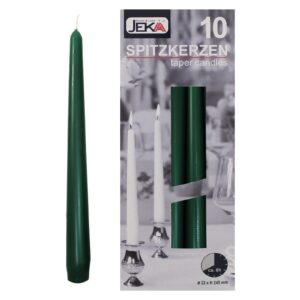 Spitzkerzen dunkelgrün - Naturdüfte - Zuschauerfreundliche - ideal für Zimtfabriken, 10 Stück/Pack Spitzkerzen dunkelg