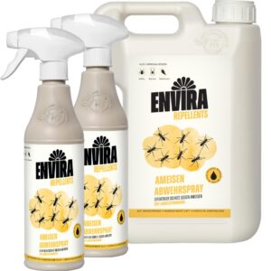 Envira Ameisenspray 2 x 500 ml + 2L - Langzeitwirkung gegen Ameisen für Wohnung, Balkon, Terrasse und Garten - Ameisen v
