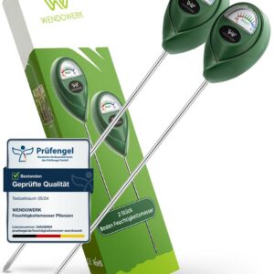 WENDOWERK® Extra Langer Feuchtigkeitsmesser Pflanzen 40CM - Ohne Batterien - Premium BodentesterGrün/Grün [2 Stück] - Fe