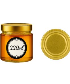 6er Set Gold Einmachgläser 220ml mit luftdichtem Schraubdeckel – Spülmaschinenfest für Marmelade & Honig