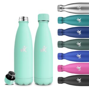 Grsta Thermosflasche Kinder 500ml BPA-Frei Leicht zu Reinigen für Reisen und Camping 24h Kalt & 12h Warm Doppelwandig