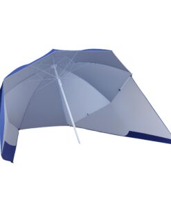 Outsunny 2 in 1 Sonnenschirm Strand UPF 50+ faltbar für Reisen und Camping