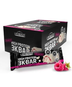 Layenberger Protein Bar Crunchy - viel Eiweiß, wenig Zucker - Fitness-Produkt - Raspberry White - 15er Pack (15 x 45 g)