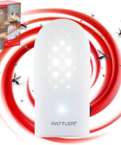 PATTLER® Effektiver Mückenstecker Innenbereich -ideal für Küche, Schlafzimmer, Wohnzimmer - 395nm Insektentotentator