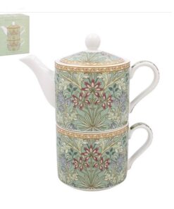 The Leonardo Collection William Morris Hyazinthe Tea for One | Keramik-Teekanne und Tasse Set | Perfektes Geschenk für T