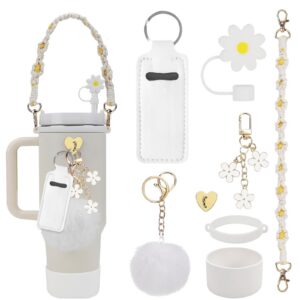 Stanley Cup Zubehör Set - Wasserflasche Griff Riemen, Siliocne Stanley Cup Stiefel, Stanley Cup Strohhalm Abdeckung,zung