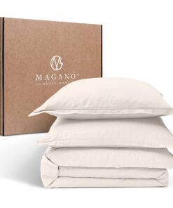 Magano® Premium Bettwäsche 200x200 Weich & Bügelfrei | Hypoallergen & Atmungsaktiv + 2X Kissenbezug 80x80 cm Magano® P