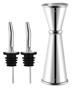 Pafusen Professioneller Cocktail-Jigger 57ml & 28ml, Mit Messungen Innenaufgang, Hochwertiger Edelstahl 304 (Silber, 1 M