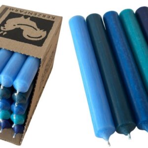Kerzenfarm Hahn Stabkerzen Bunt - 25 Stück Premium QualitätMade in Germany - 22mm Durchmesser, 18cm Länge - bunte Kerzen
