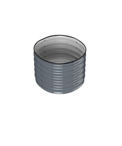 Rundes Hochbeet aus Metall – Rostfrei – für den Garten (1er Set, Anthrazit) Rundes Hochbeet aus Metall – Schneller Auf