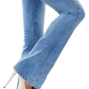 Red Seventy Stretch Denim Skinny Bootcut Jeans Blau verblasst EU 40