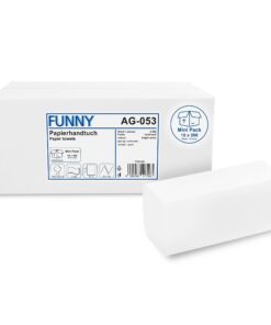 Funny Papierhandtücher MINI Pack 2000 Blatt AG-053 + hochweiße Handtücher + AG-053 Funny Papierhandtücher 2-lagig AG-0