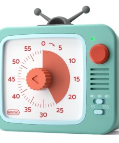 LIORQUE Visueller Kinder Timer mit Pausenfunktion 60 Minuten Leiser Countdown inkl. Batterien