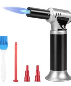 Carehabi Flambierbrenner Küchenbrenner für Küche und Camping mit Sicherheitssperre und Brennercreme Butangas nicht entha