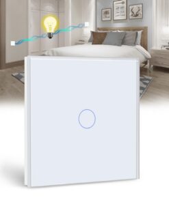 BSEED Touch Lichtschalter - 1 Fach 2 Wege - Weiß - Led Touch Schalter -.touch Funktioniert mit LED Lampe - EU Standard