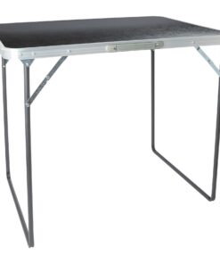 Harbour Housewares Klappbarer Campingtisch 80x60cm Schwarz - Faltbar Tragbar für Camping Picknick Grillen
