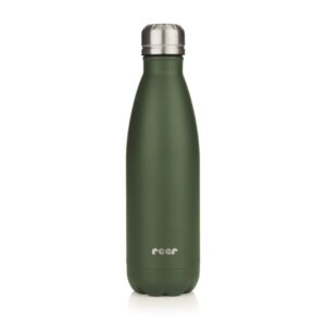 Reer Colour Edelstahl-Isolierflasche | Gesamtvolumen 500ml | Perfekte Isolation bis zu 24 Stunden | Edelstahl | Grün