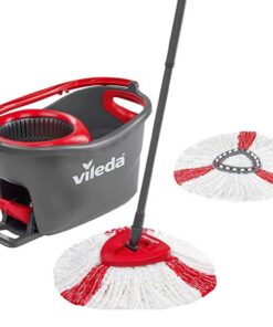 Vileda Turbo Wischmopp Komplett Set für effiziente Reinigung im Haus und Büro sowie beim Reinigen von riesigen Flächen m