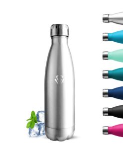 Grsta Thermosflasche 500ml Edelstahl BPA-Frei Kinder 24h Kalt & 12h Warm Auslaufsicher Schule Camping Büro Sport Reisen