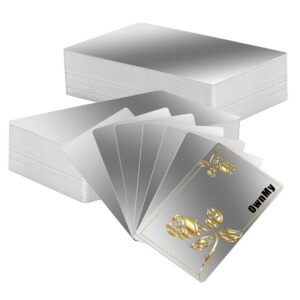 Cvoepobey Metall Visitenkarte Blanks 100-Pack, Aluminium, Lasergravur geeignet, 0,3 Mm, DIY-Kunsthandwerk