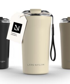 LARS NYSØM Thermo Kaffeebecher to go | Travel Mug 0,5 Liter mit Isolierung für Café & Tee | Auslaufsicherer Thermobecher