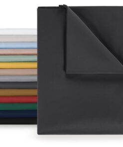 Blumtal® Oeko-TEX zertifiziertes Bettlaken ohne Gummi 120x200 cm für Matratzen 120x200 cm - Anthrazit - Bettlaken ohne G