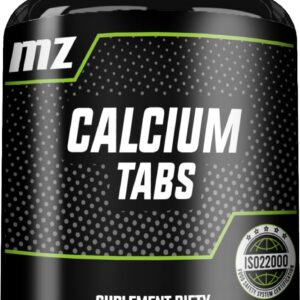 MZ Calcium 200 Vegane Tabletten - Bio-Calciumcitrat 120mg pro Tablette - Unterstützt die Knochengesundheit - 200 Tage Vo