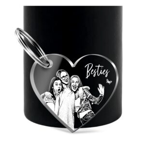 CHRISCK design personalisiertes Herzform Schlüsselanhänger - Geschenk Paar - Liebesgeschenk Auto Glücksbringer