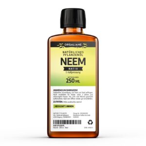 Neemöl 250 ml - Rein, Natürlich und Kaltgepresst - Multifunktionelles Öl - Garten, Pflanzen, Zuhause, Kosmetiköl