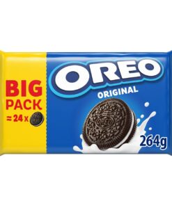 OREO Original Knusprige Kakaokekse Vanille mit leckerer Crèmefüllung 264g - Beliebte Snackoption für Familienbeiträge -