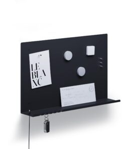 Magnettafel mit Magneten - Schlüssel-Organizer & Telefonregal 49x30cm Schwarz