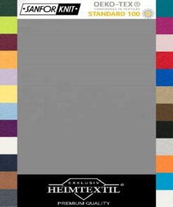 EXKLUSIV HEIMTEXTIL Marke Jersey Spannbettlaken Grau Matratzenhöhe bis 10 cm Öko - Tex Zertifiziert 100% Baumwolle