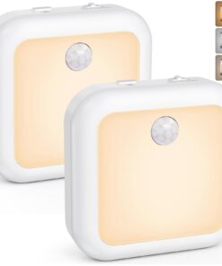 2 Stück LED Nachtlicht mit Bewegungsmelder Batterie, Kinder Stufenlos Dimmbare,ideal für Schlafzimmer und Kinderzimmer