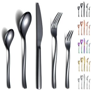 Berglander Black 30-Piece Stainless Steel Set fürdie gesamte Familie | Berglander Black Stainles Steel Cutlery Set 30-P