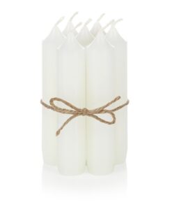 Nordstern Stabkerzen Weiß 6er Pack - Ideal für Adventskranz und Baumdekoration - Hochzeit und Weihnachtenvê