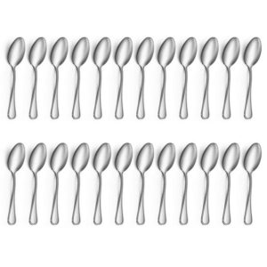 Gifcomda Edelstah Teelöffel 24 Stück, Exquisit Spiegelpoliert, für Zuhause und Restaurant, Spülmaschinenfest (14cm)