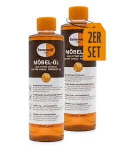 Renuwell Naturales Holzöl 2x 500 ml - Schutz und Pflege für geölte und unbehandelte Holzfläche, Schweizer Qualität