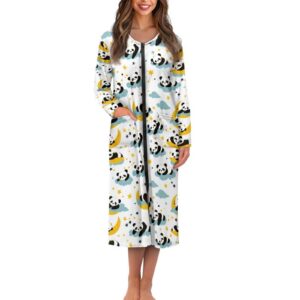 Suhoaziia Langer Damen-Bademantel: Weich, Leicht und Practical mit Taschen, S-4XL