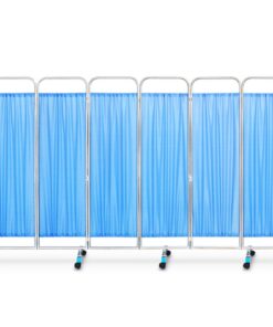 Freistehender Sichtschutz zusammenklappbar mobiler Raumteiler wasserdichter Nylon-Seidenstoff Spa-Labor Betttrennwand 3/