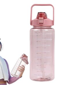 Sport Wasserflasche mit Auslaufsicherkeit 2 Liter - Motivationsfit für Fitness Enthusiaste | TimeMarkierte Fitness Trin
