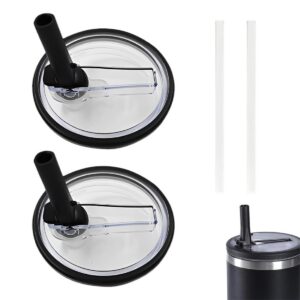SULIUDAJI Leak Proof Straw Lid Replacement Pack Of 2 Tumbler Covers, Reusable 40 Oz Cups, Leak Proof & Dustproof Cup Acc